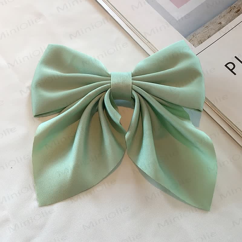1PC Baby Plain Bow Hair Clip - Green - image 14