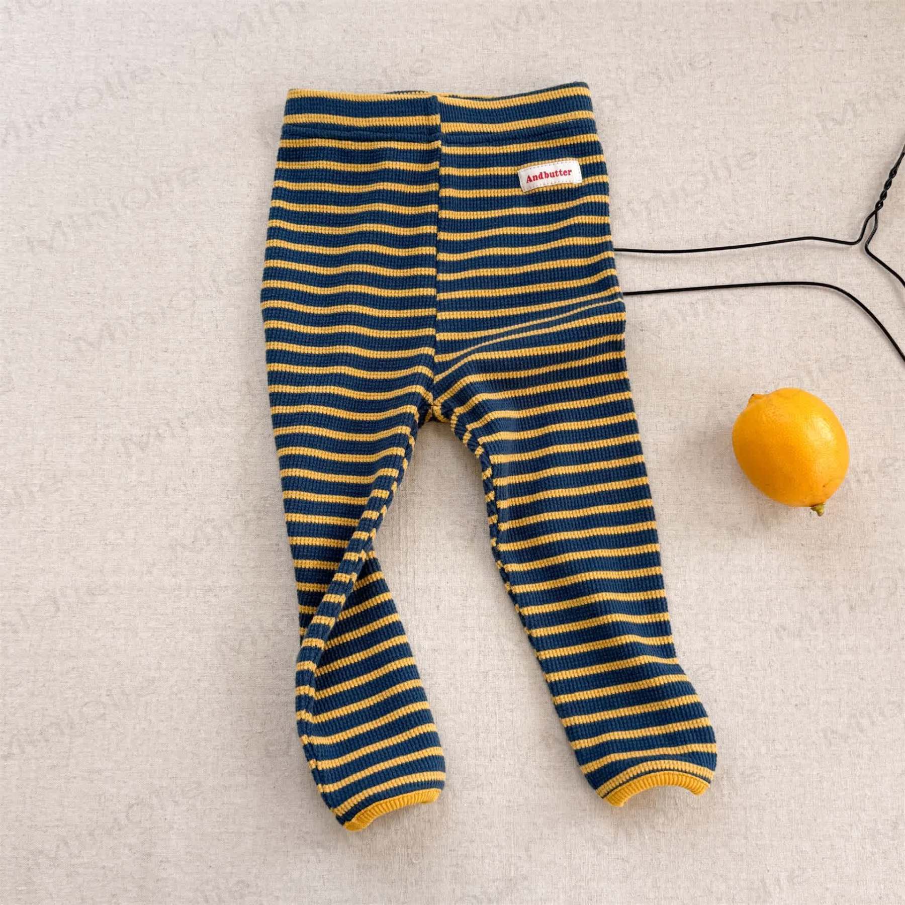 Baby Toddler Girl Striped Leggings - Yellow - 8Y - image 5