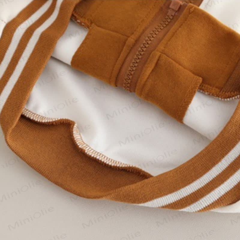 Baby Toddler Bear Patch Hooded and Jogger 3-piece Set - image 7