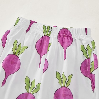 Baby Toddler Beetroot Print 2-piece Sleeveless Set - image 7