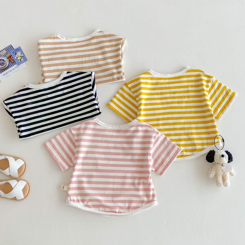 Baby Toddler Girl Animal Patch Stripe T-Shirt - image 13
