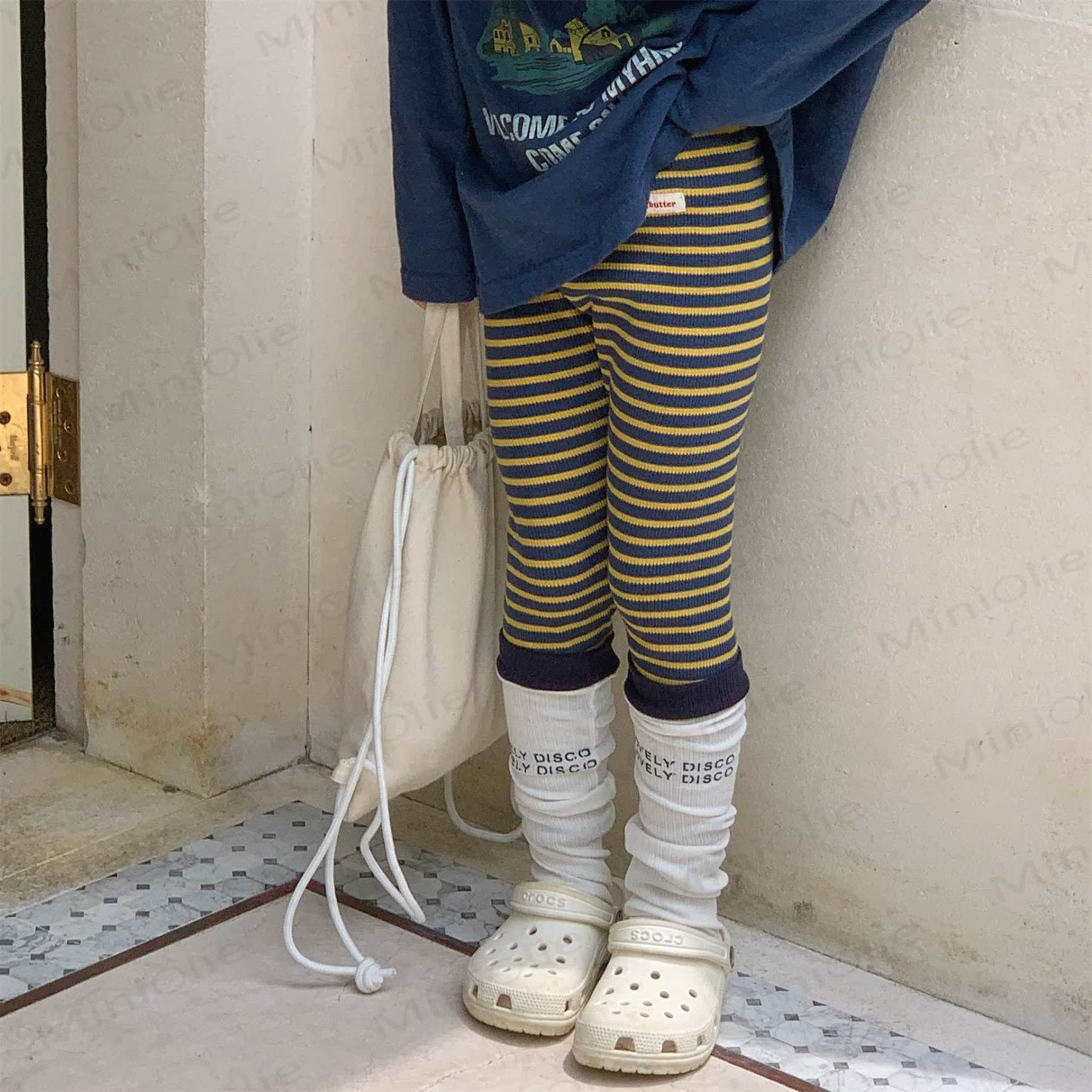 Baby Toddler Girl Striped Leggings - image 7