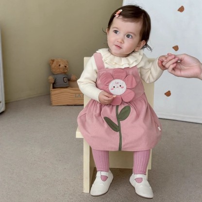 Baby Toddler Flower Cartoon Strap Dress - image 2