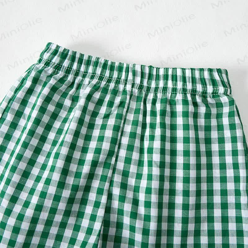 Baby Lemon Tee and Green Plaid Shorts 2-Piece Set - image 5