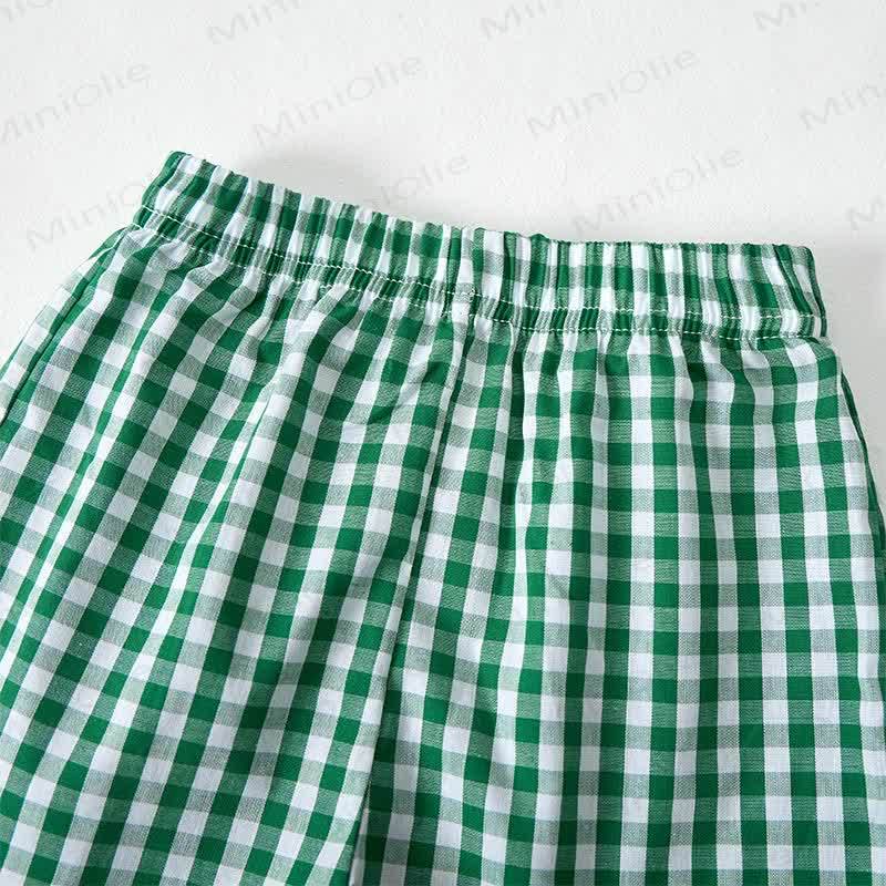 Baby Lemon Tee and Green Plaid Shorts 2-Piece Set - image 5