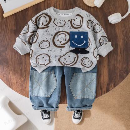Baby Boy 2-Piece Denim Smile Set - image 19