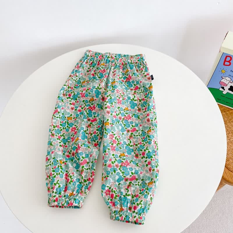 Toddler Colorful Bear Flower Strawberry Pants - Green - 10Y - image 18