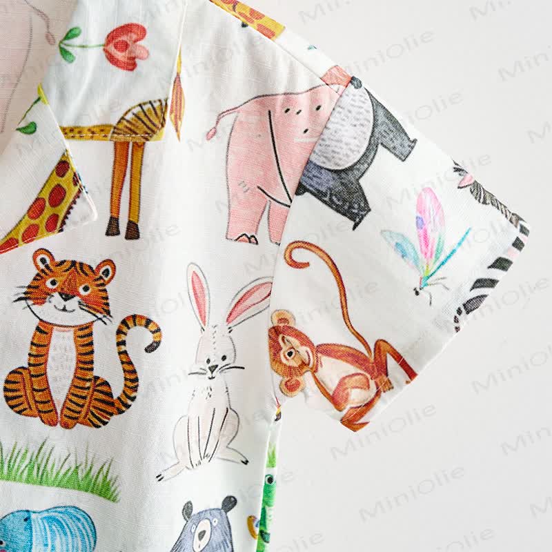 Toddler Boys Animals Print Shirt and Shorts 2-piece Set - image 8