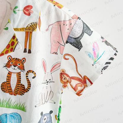 Toddler Boys Animals Print Shirt and Shorts 2-piece Set - image 8