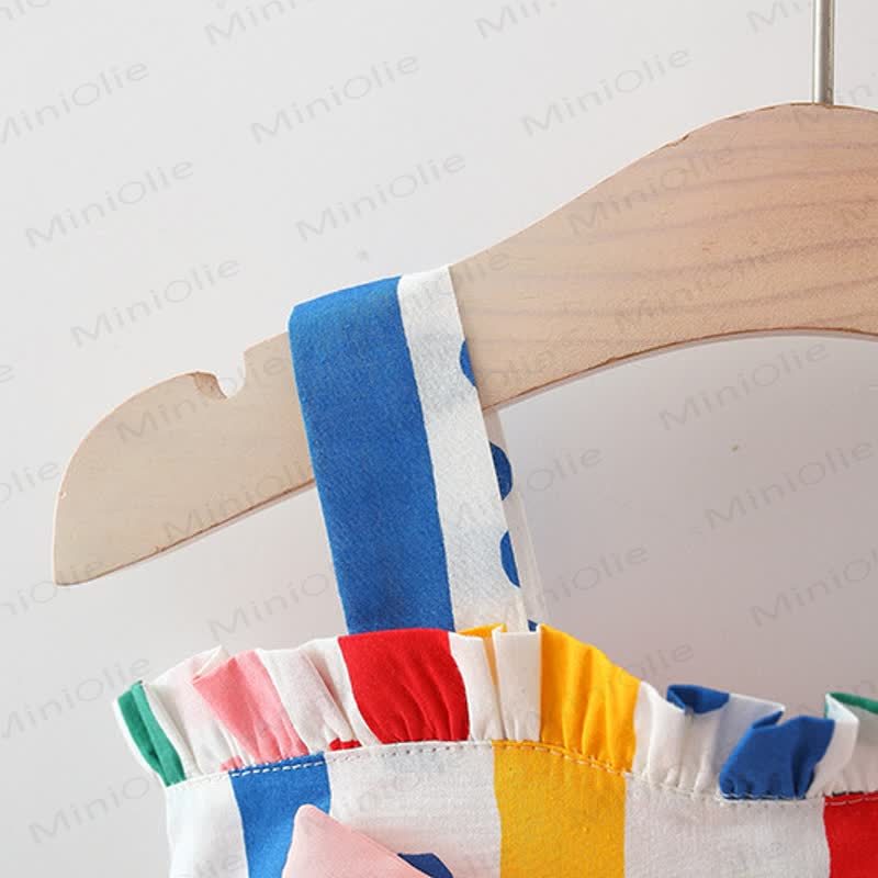 Baby Rainbow Dot Dress with Hat - image 3