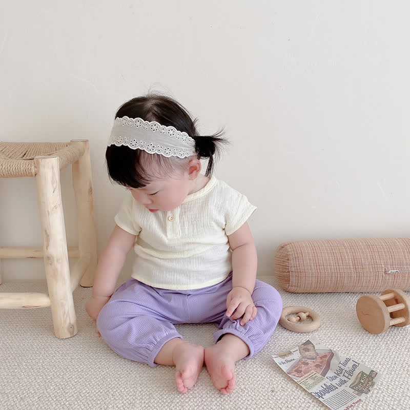 Baby Modal Solid Color Basic Soft Pants - image 27