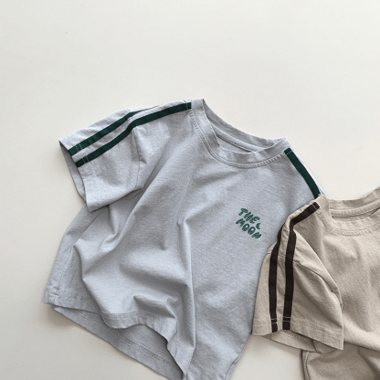 THE MOON Toddler Striped Sleeves T-Shirt - image 5