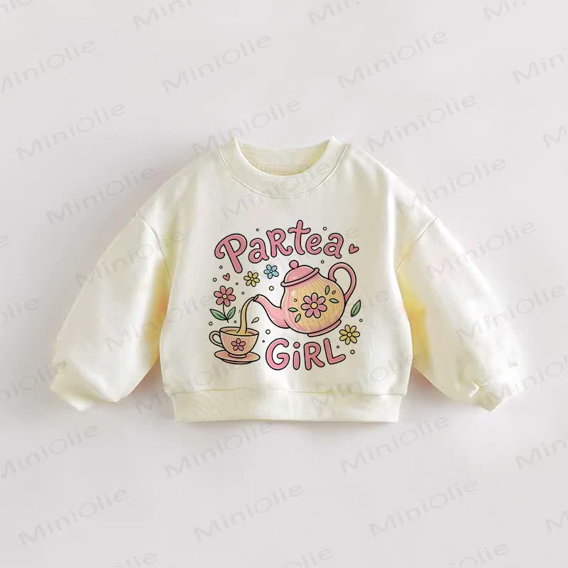 PARTEA GIRL Baby Toddler Girls Sweatshirt - Cream - 3-5T - image 1