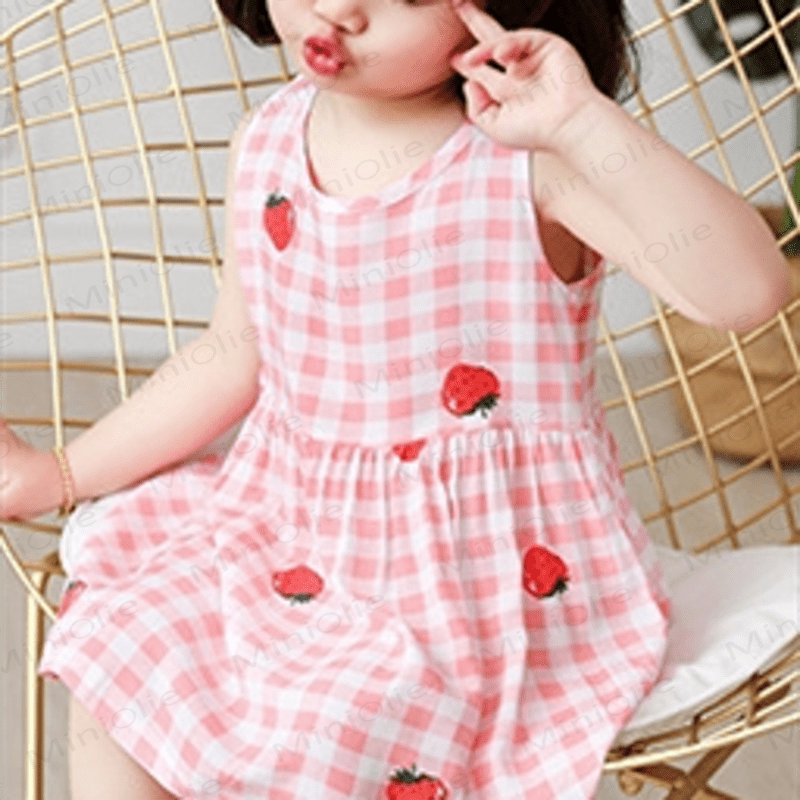 Toddler Multicolor Heart Plaid Sleeveless Dress - image 4