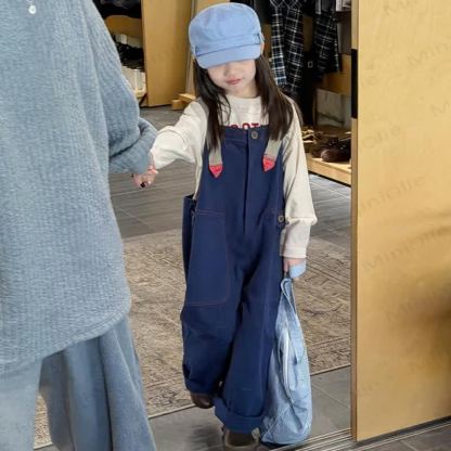 Baby Toddler Girl Solid Color Overalls - image 6