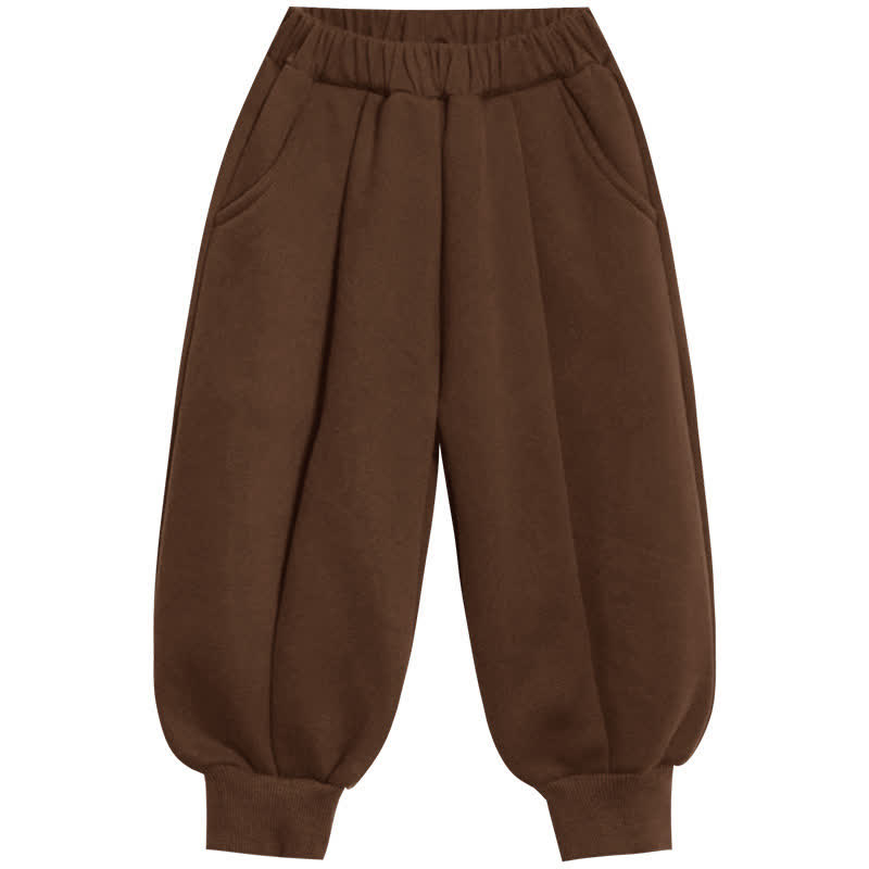 Toddler Solid Color Brown Jogger Pants - Brown - 10Y - image 3