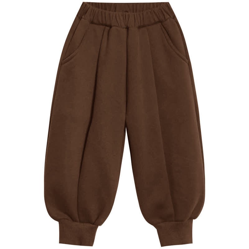 Toddler Solid Color Brown Jogger Pants - Brown - 10Y - image 3