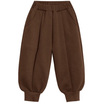 Toddler Solid Color Brown Jogger Pants - Brown - 10Y - image 3