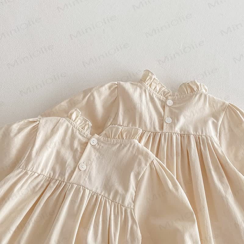 Baby Toddler Solid Color Bow Dress/Bodysuit - image 13