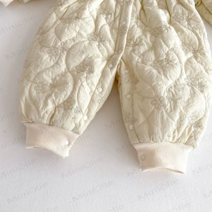 Baby Girl's Quilted Warm Cute Romper - image 10