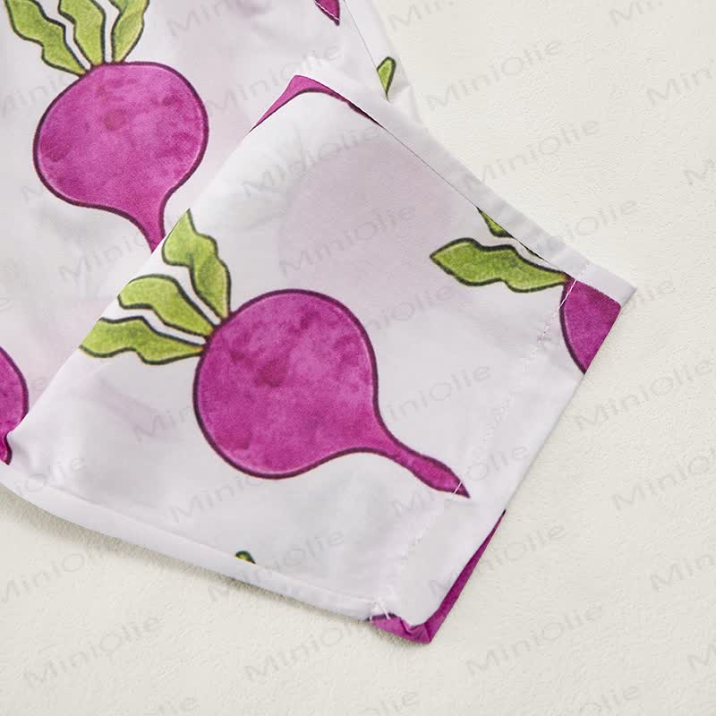 Baby Toddler Beetroot Print 2-piece Sleeveless Set - image 9