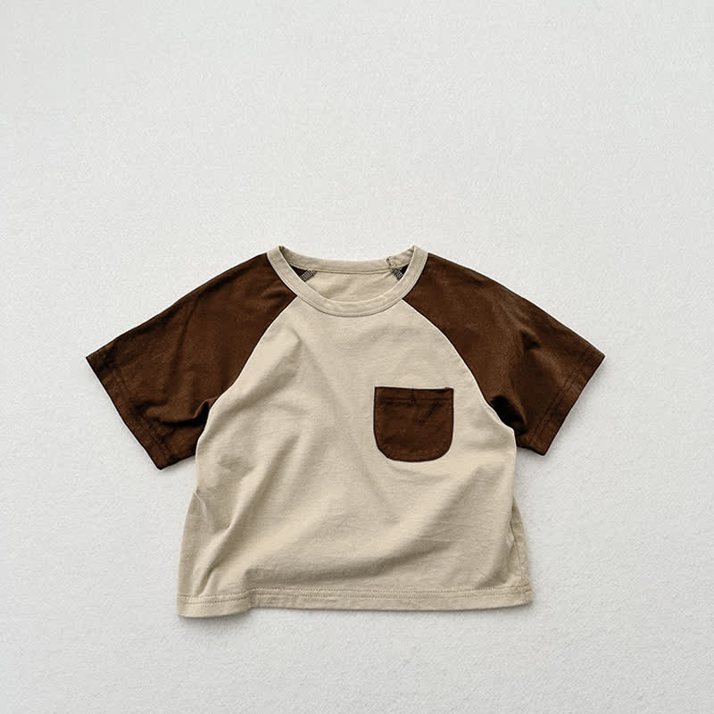 Toddler Contrast Color Raglan T-Shirt - Apricot - 8Y - image 10