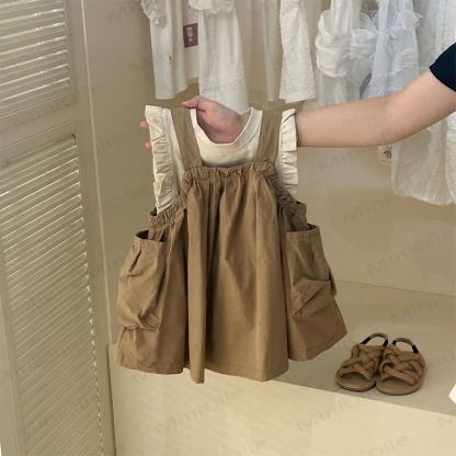 Toddler Girl Ruffled Tank and Dress Set - Brown Set - 10Y - image 5