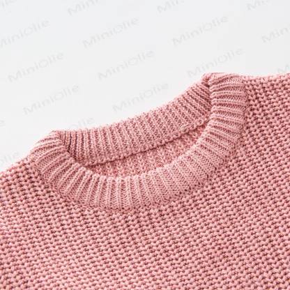 Baby Knitted Solid Color Simple Sweater - image 4