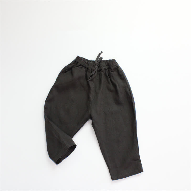 Toddler Solid Color Neutral Timeless Pants - Grey - 10Y - image 7