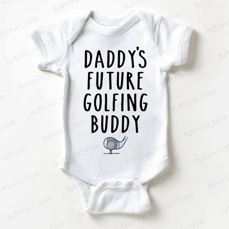 DADDY'S FUTURE GOLFING BUDDY Baby White Bodysuit - White - 18-24M - image 1