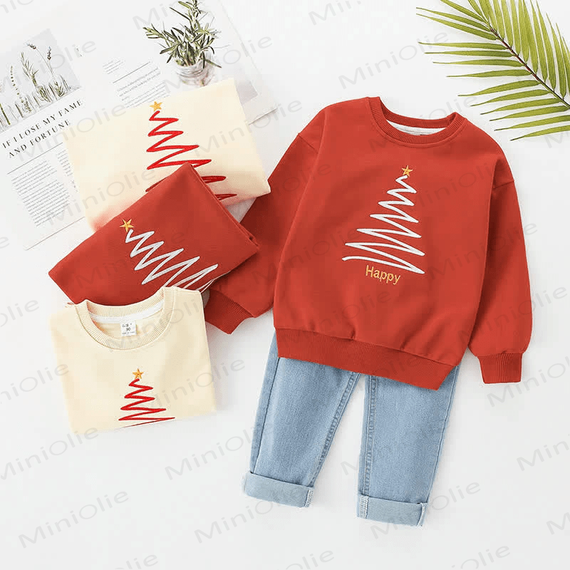 HAPPY Family Matching Christmas Tree Sweatshirt - image 7