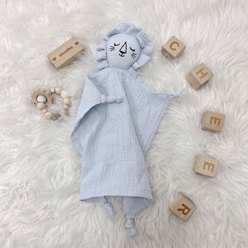 Personalized Baby Name Lion/Bear Security Blanket - Blue Lion - 30x30cm - image 20