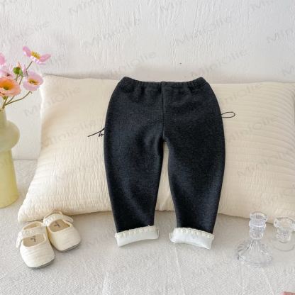 Baby Toddler Girl Knit Lace Fleece Lined Leggings - image 13