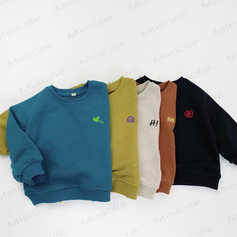 Toddler Round Neck Embroidered Sweatshirt - image 8