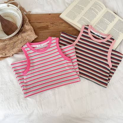 Toddler Stylish Striped Sleeveless Dress - image 9