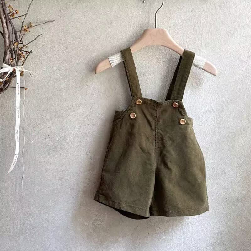 Toddler Baby Vintage Pliad Shirt/Corduroy Overall - Green Overalls - 4-5T - image 6