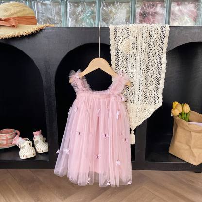 Toddler Girl Bow Mesh Sleeveless Tutu Dress - image 5