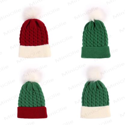 Baby Plush Twist Christmas Knitted Beanie - image 1