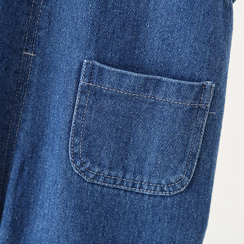 Baby Toddler Mushroom Denim Overalls - image 9