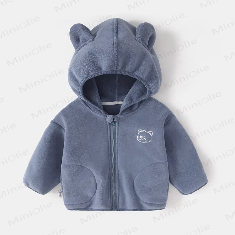 Baby Hooded Animal Cartoon Outerwear - Blue - 5-7T - image 3