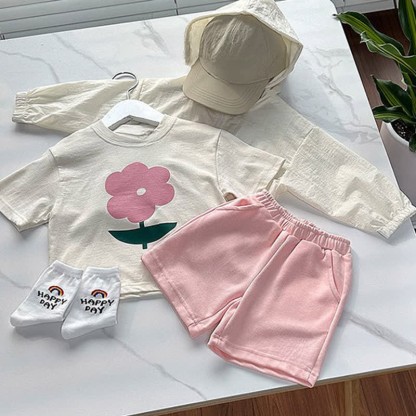 Toddler Floral Print Simple T-Shirt - image 6