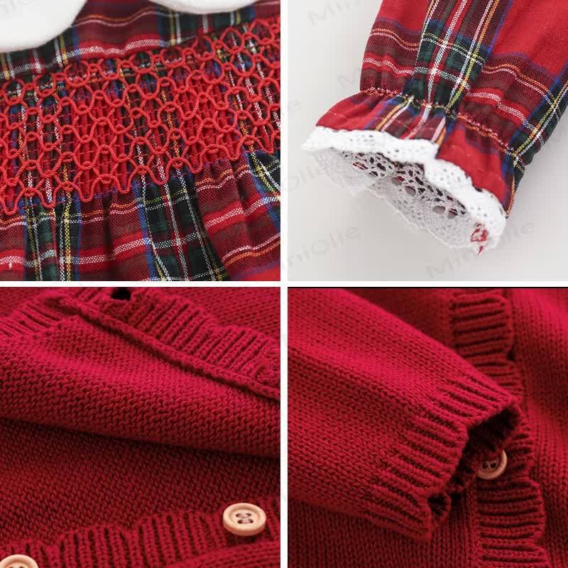 Baby Red Cardigan/Dress with headband - image 4