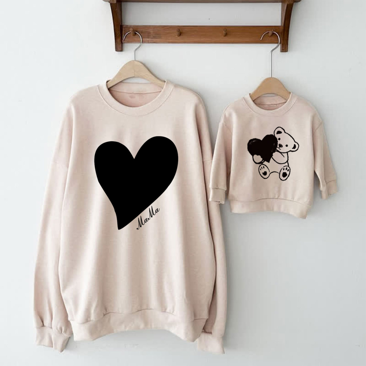 MAMA Bear Mommy and Me Sweatshirt - Beige - Adult Sweatshirt: XL - image 1