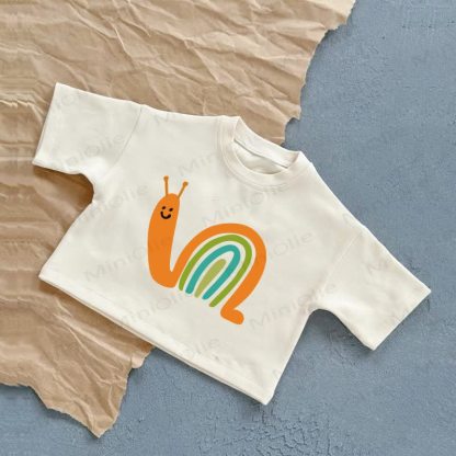 Baby Snail Painting T-Shirt - White - 2-3T - image 1