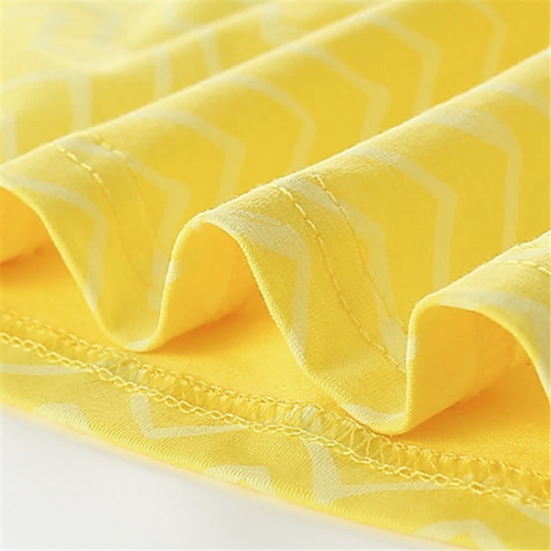 Toddler Kid Yellow Flower Wavy Grain Dress - image 6