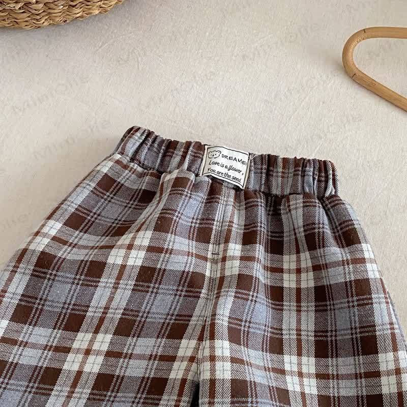 Baby Toddler Plaid Fleece Jogger Pants - image 6