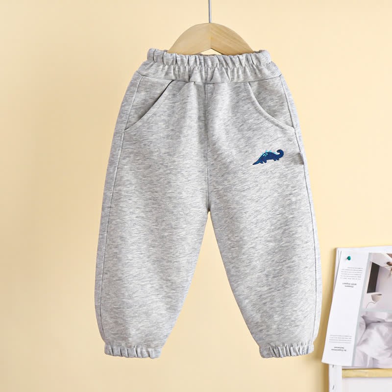 Toddler Boy Blue Dinosaur Sweatpants - Grey - 10Y - image 6