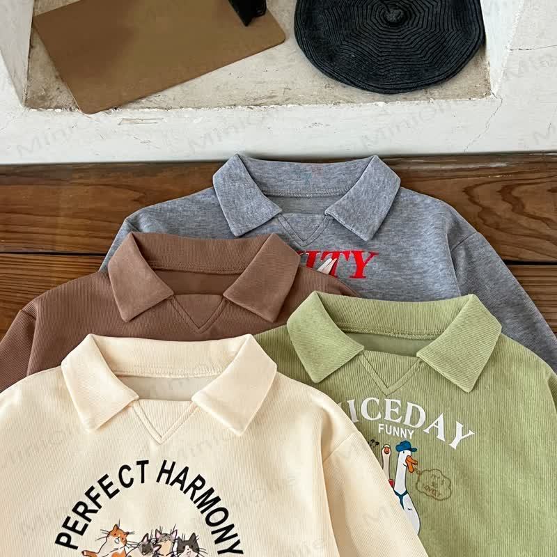 Toddler Baby Animal Print Collared Sweatshirt and Cuffed Pants 2-piece Set - image 7