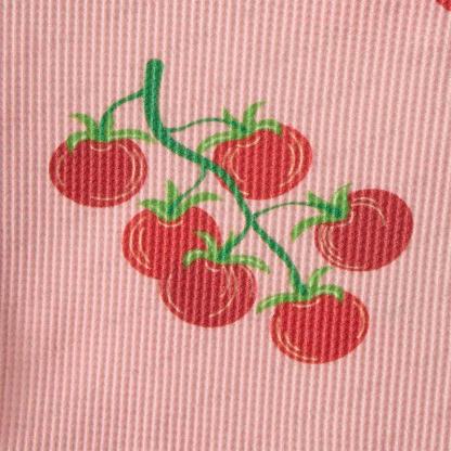 Baby Tomato Print Pink Waffle Sweatshirt 2-piece Set - image 6