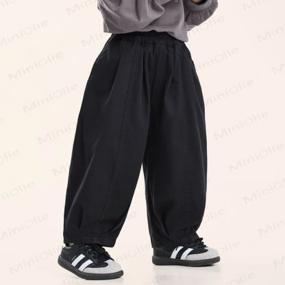 Toddler Boy Solid Color Loose Jogger Pants - Black - 10Y - image 3